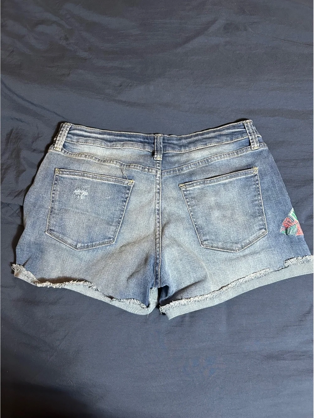 ana Denim Short Embroidered Floral Women's Shorts Size 10